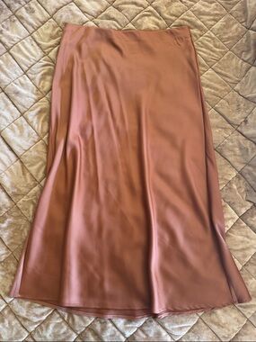 Rachel Zoe Women’s Satin A-Line Skirt in Rust